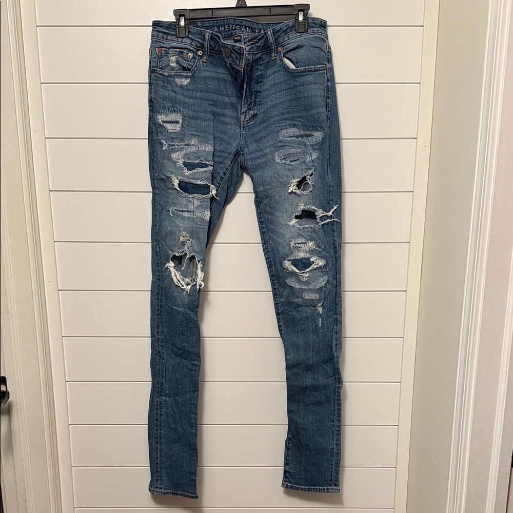 Men's American Eagle Outfitters Blue Skinny Jeans